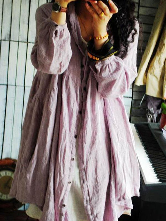 flowersverse Loose Comfortable Lightly Peplum Outwear