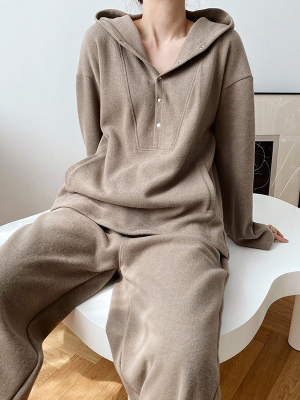 flowersverse Loose Hoodies And Wide-Leg Pants Suits