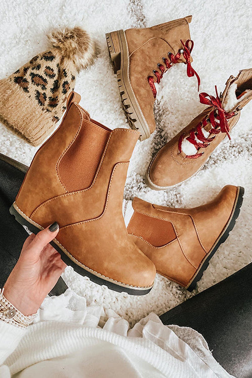 flowersverse Vintage Wedge Non Shell Boots