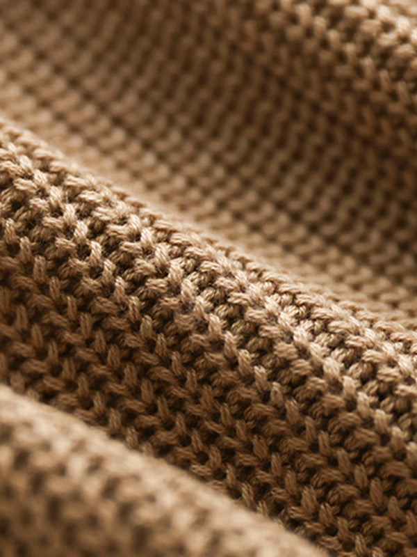 flowersverse 6 Colors Urban Split-Joint Solid Color V-Neck Cardigan Top