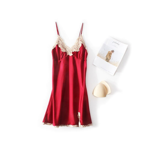 flowersverse Women's Satin Dress Sheath Dress Mini Dress Polyester Elegant Sexy Lace Backless Solid Colored Strap Party Lounge Pearl Black Summer Spring M L XL XXL