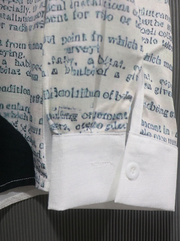 flowersverse Stylish Asymmetric Printed Lapel Long Sleeves Blouse Tops