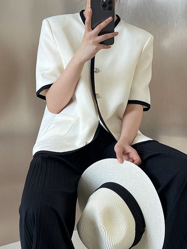 flowersverse Pleated Solid Color Wide Leg Pants Bottoms