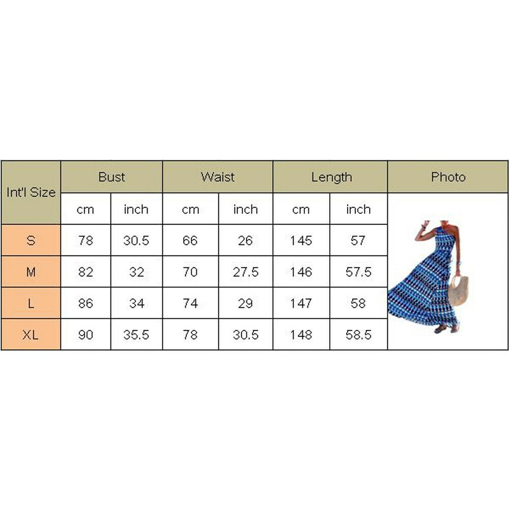 flowersverse Women Sleeveless One Shoulder Floral Boho Long Maxi Dress Summer Ladies Party Beach Split Maxi Dress Clothing