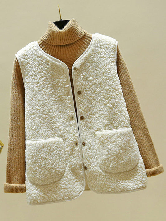 flowersverse Loose Warm Lambswool Vest