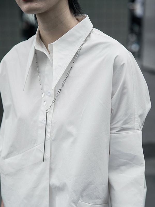 flowersverse Creamy White Cropped Three-Quarter Sleeve Shirt
