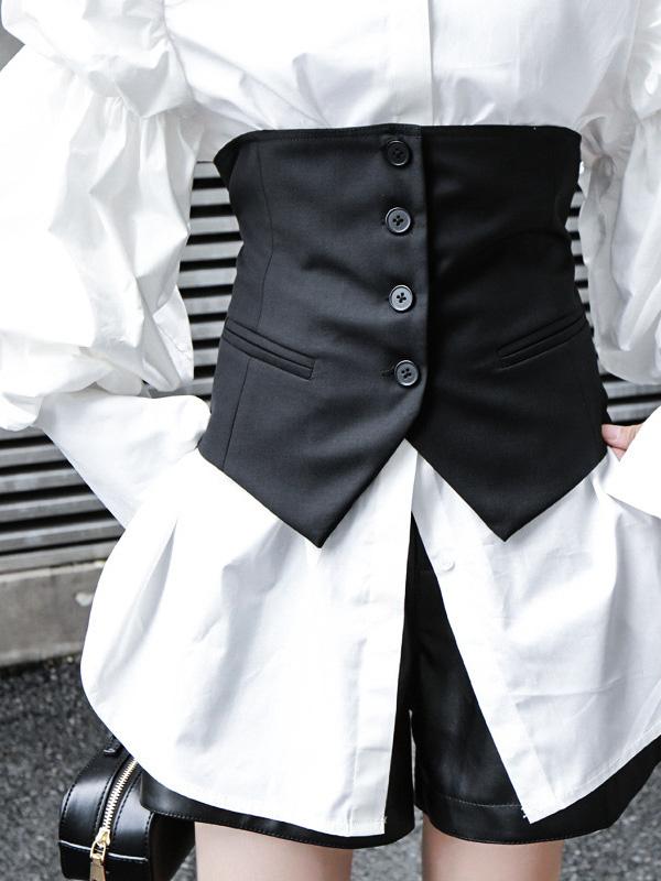 flowersverse Adjustable Waist Half Suit Vest
