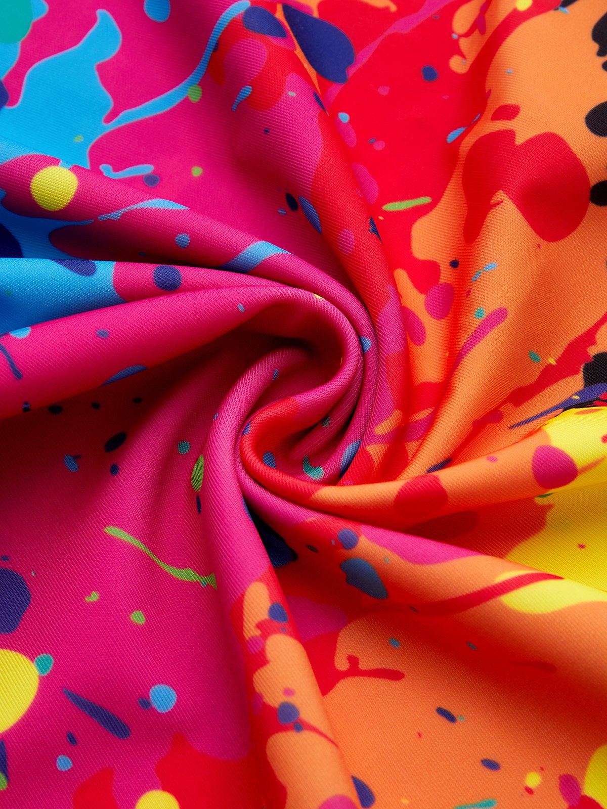 flowersverse Casual Abstract Printing Scoop Neck Tankinis Two-Piece Set