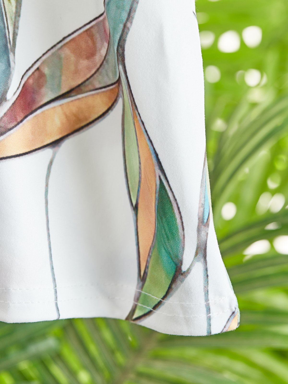 flowersverse Printed Casual Square Neck Short Sleeve Dress