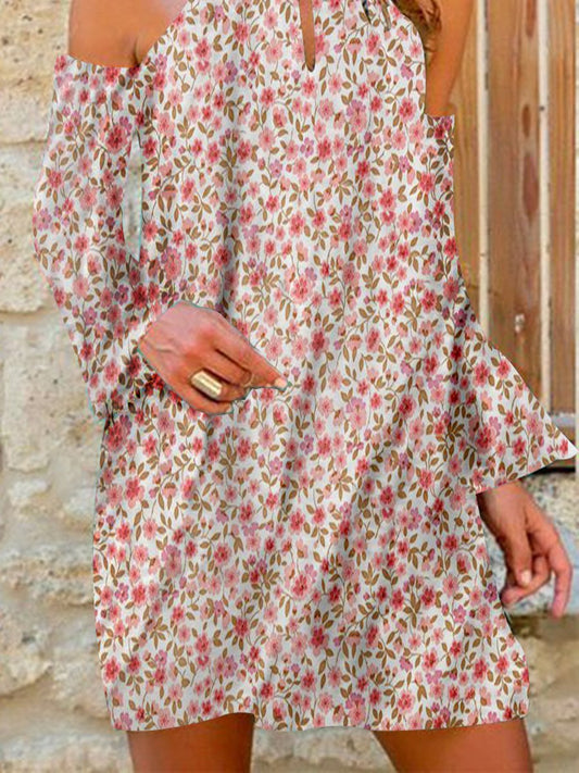 flowersverse A-Line Floral-Print Statement Weaving Dress