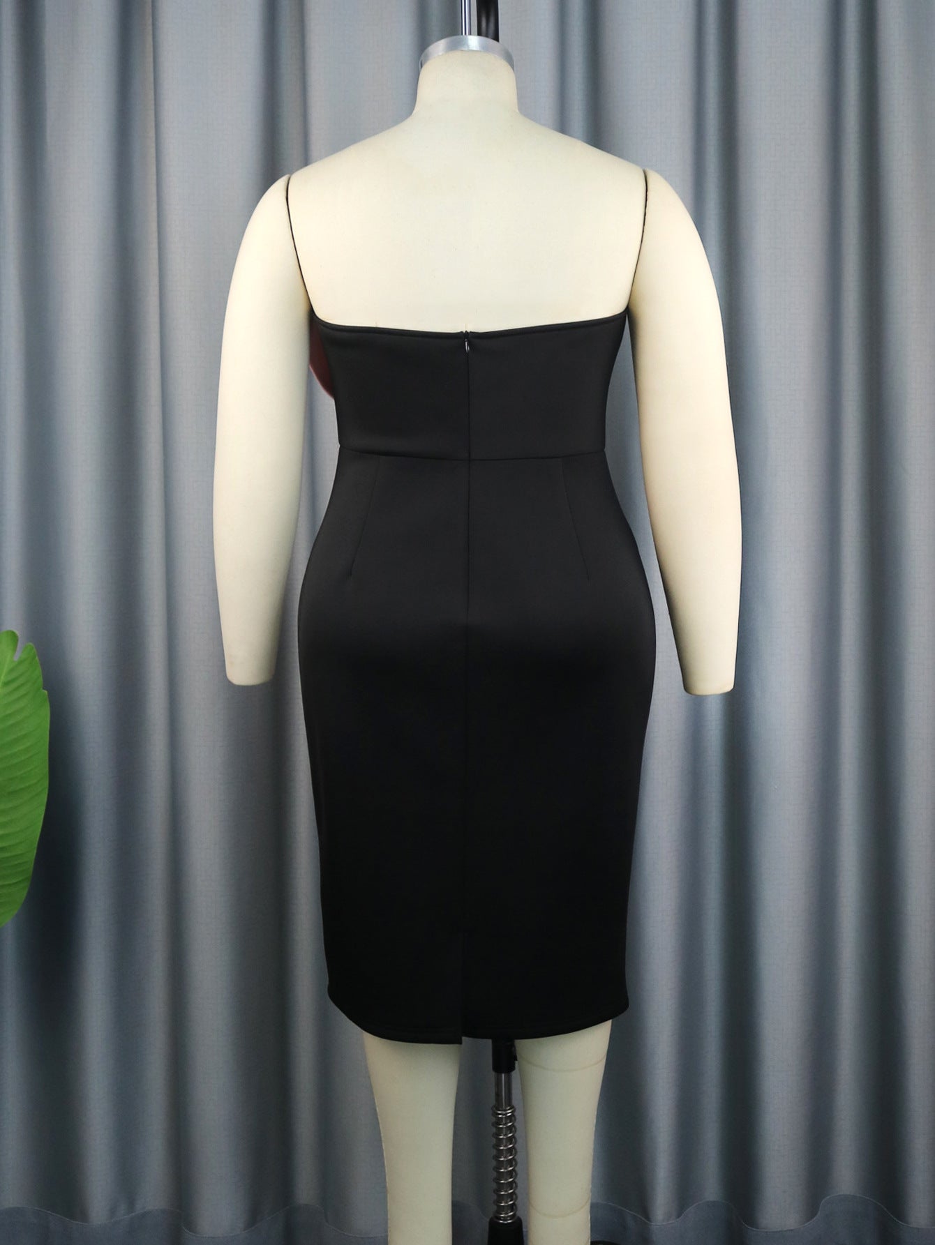flowersverse Sexy Strapless Contrast Bow Bodycon Formal Party Dress Dress Elegant Dress