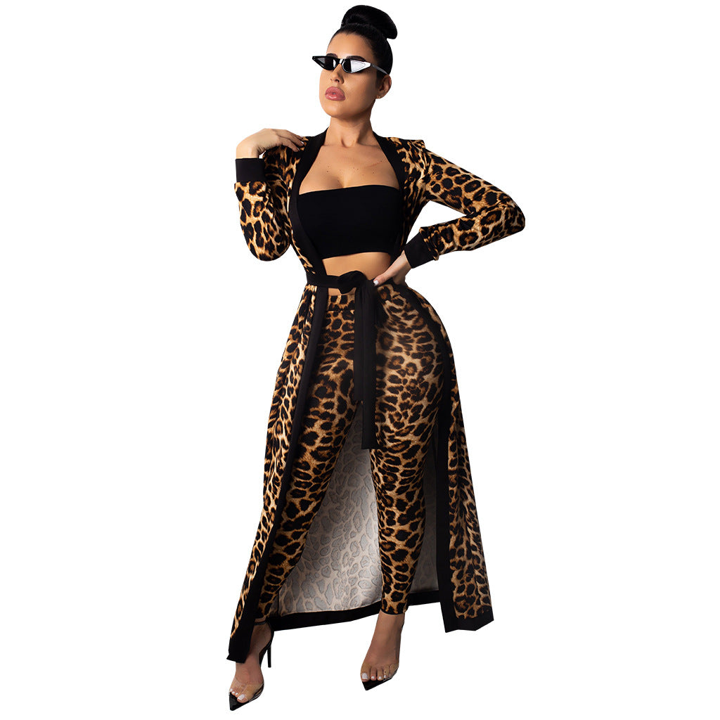 flowersverse Women's Suit Nightclub Uniforms Plus Belt Two-piece Sexy Set Chest Wrap Pants