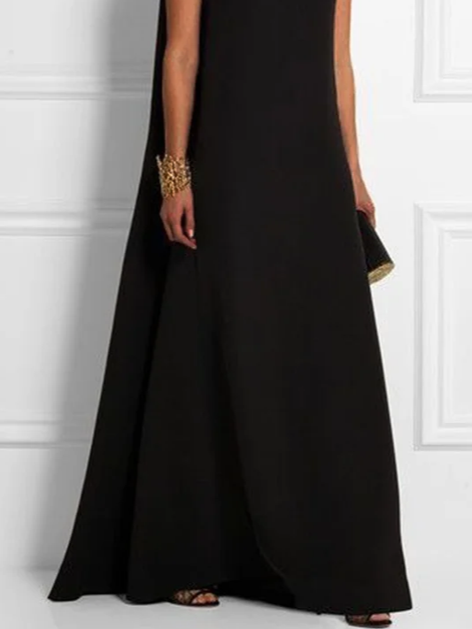 flowersverse Plus Size Plain Sleeveless Crew Neck Casual Weaving Dress