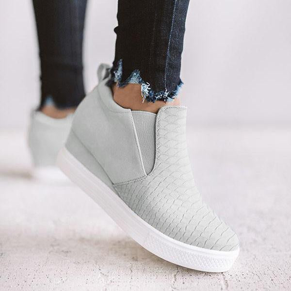 flowersverse Daily Comfy Wedge Heel Sneakers