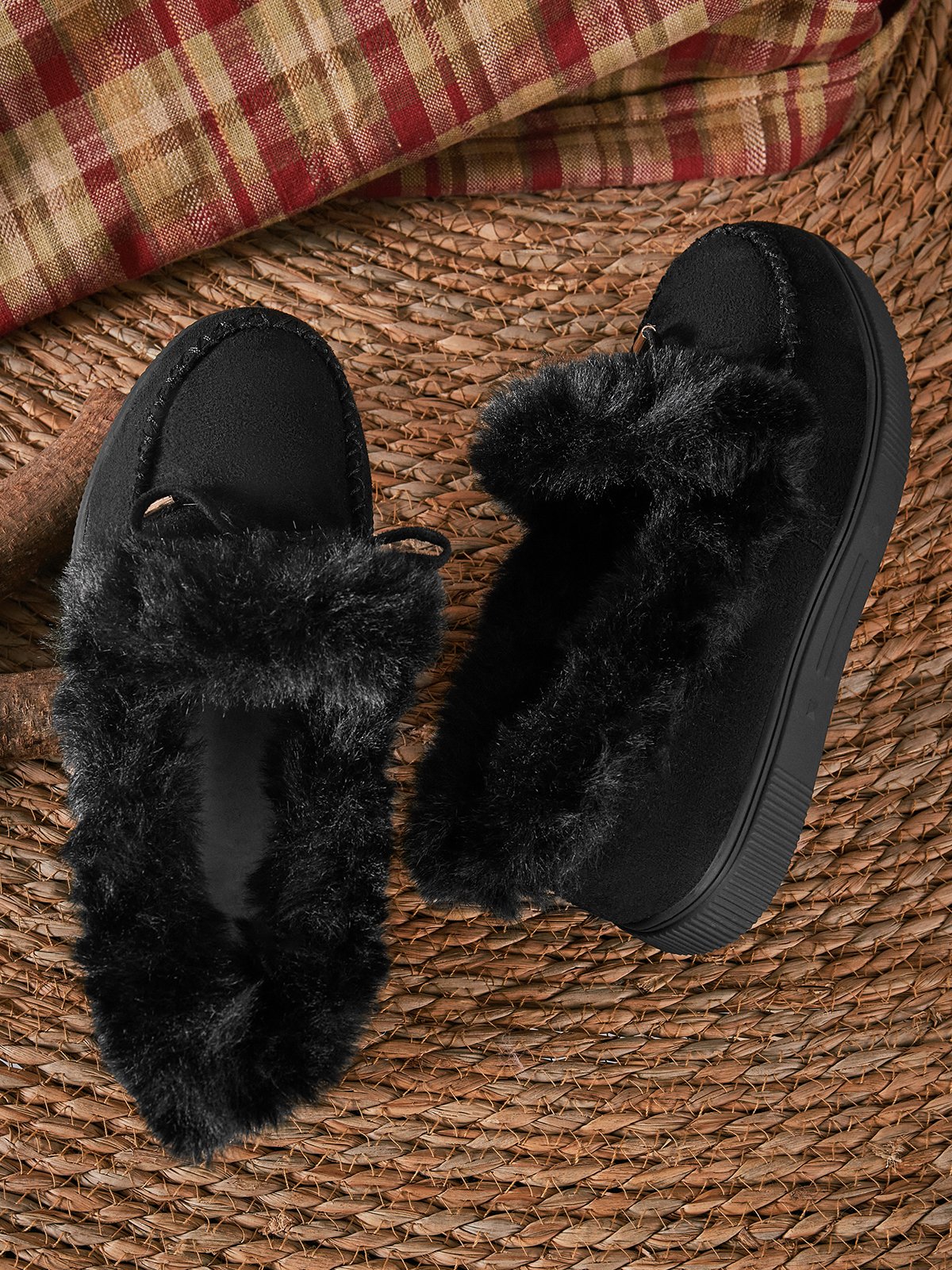 flowersverse Winter Warm Daily Flat Heel Closed Toe Boots