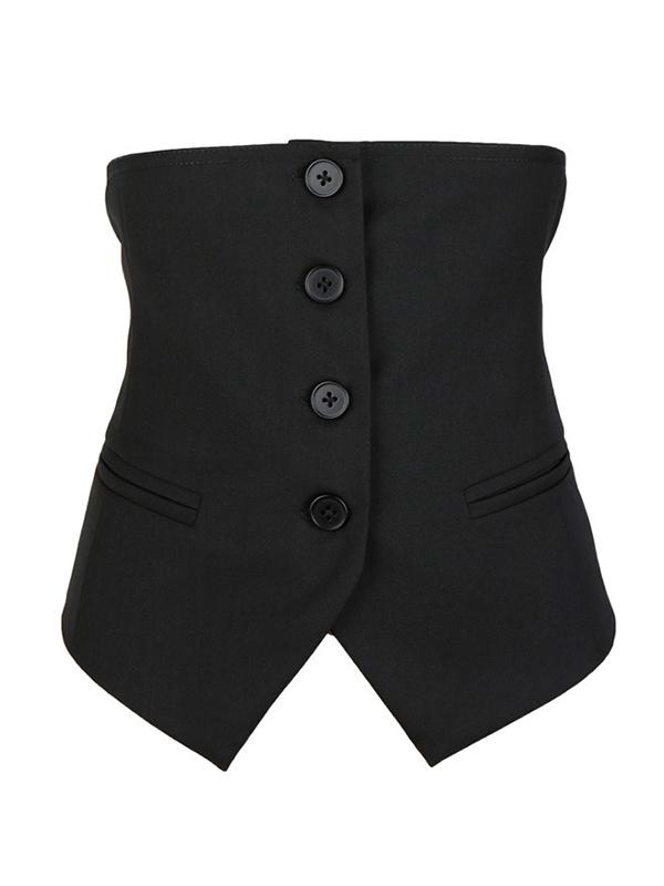 flowersverse Adjustable Waist Half Suit Vest