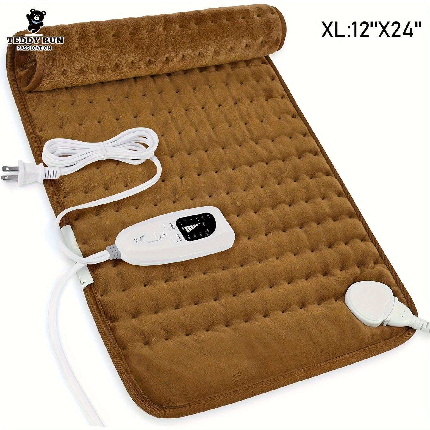 Heating Pad-12''×24''Electric Heating Pads for Back, Neck, Abdomen, Moist Heated Pad for Shoulder, knee, Hot Pad for Arms and Legs, Dry&Moist Heat & Auto Shut Off