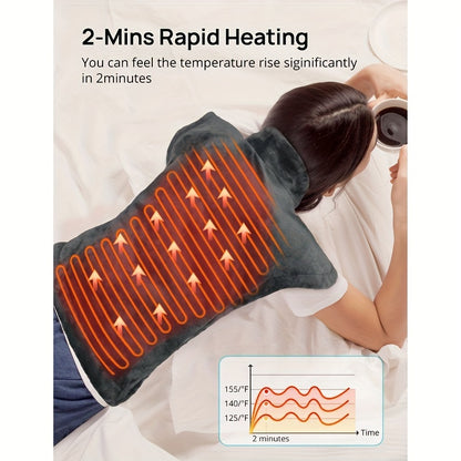 Evajoy Extra-Large Electric Massager Heating Pad - 24" x 29.5" for Back Pain Relief EJ-BD033