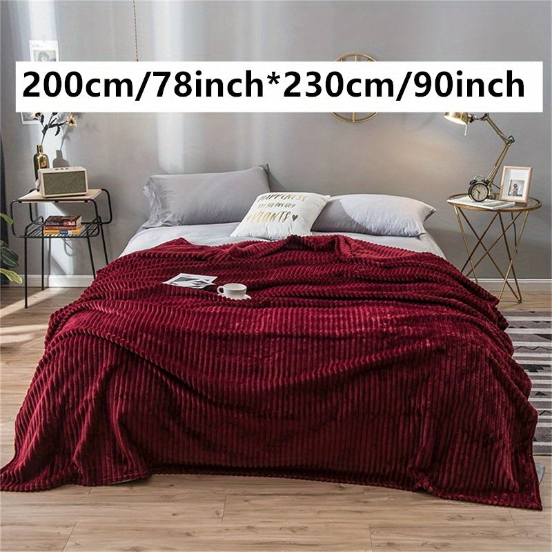 1pc Ultra-Soft Plush Imitation Rabbit Fur Throw Blanket - Warm, Cozy, and Soothing for Couch, Bed, and Sofa - Perfect for Snuggling Up on Chilly Nights