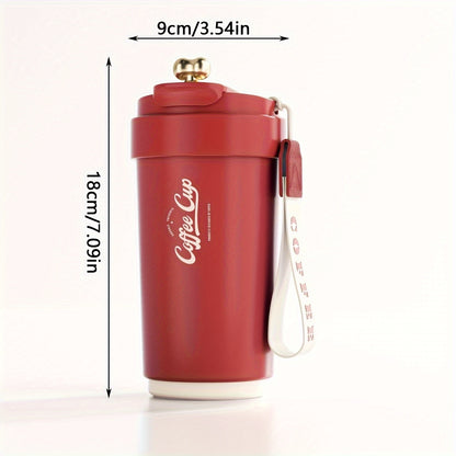 1pc, Travel Mug, Stainless Steel Coffee Cups, Vacuum Insulated Water Cups, Portable Travel Drinkware, Gifts