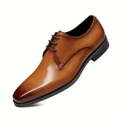 Luxury Mens Oxford Dress Shoes - Classic Lace-up, Premium Leather, Perfect for Black Tie Events & Weddings - Comfortable, Durable, and Stylish Business Shoes