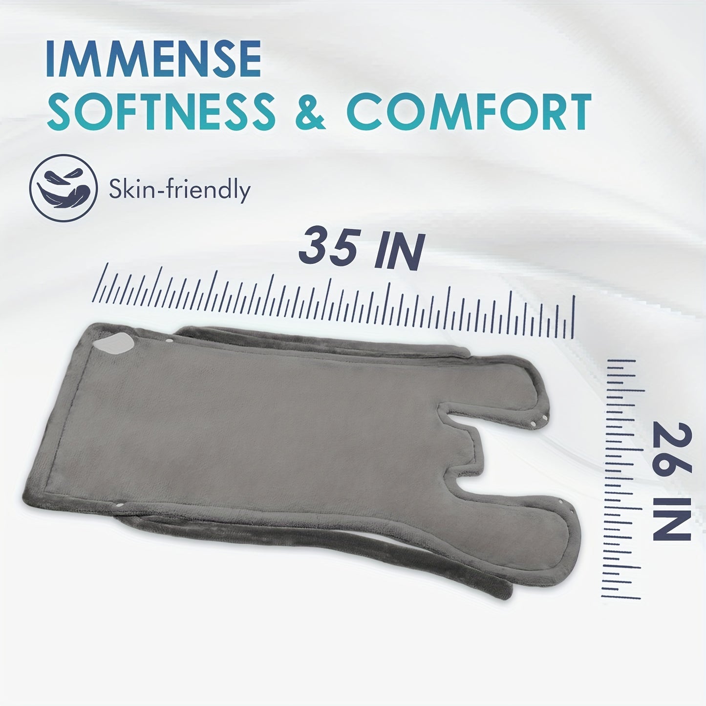 DAILYLIFE Heating Pad For Neck And Shoulder And Back, Electric Heating Wrap, UL Certified With Overheating Protection | 6 Heating Settings | Auto-Off | Machine Washable, 26"x35".