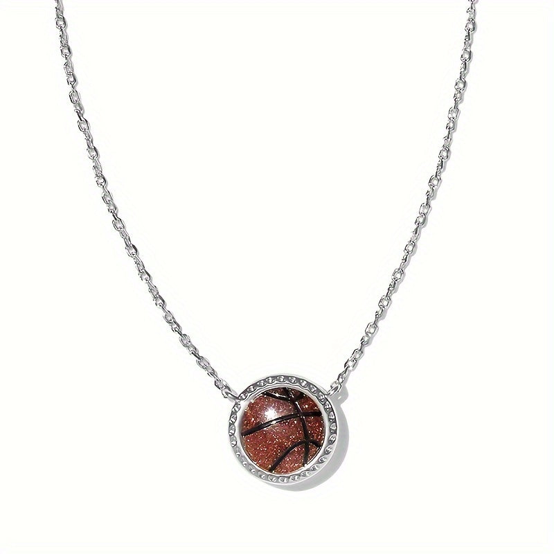 Stylish Womens Sports Pendant Necklace - Fashionable, Personalized, and Versatile Design for Football, Basketball, Baseball Fans - Durable, Hypoallergenic, and Nickel-Free Material