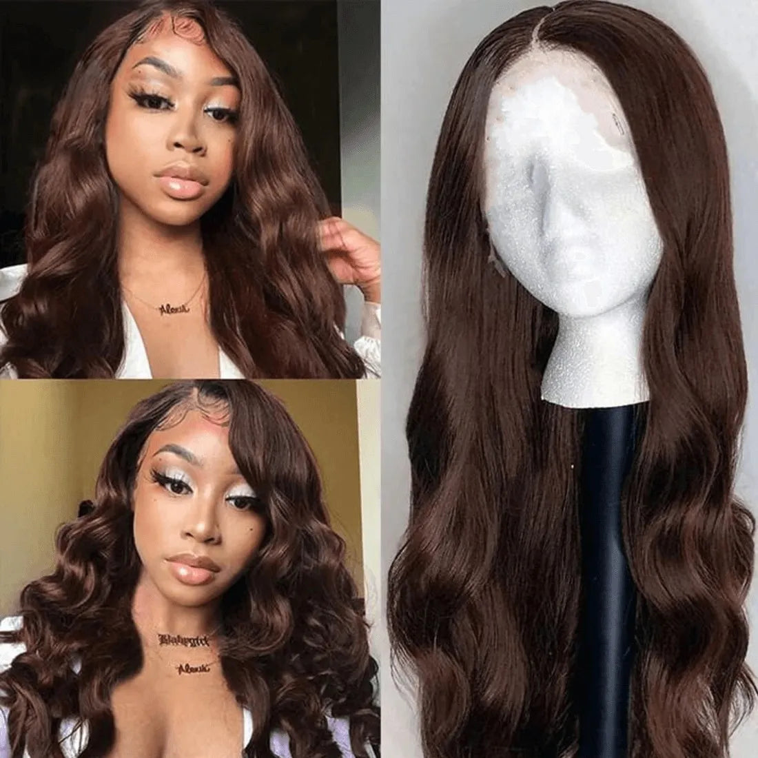 Free Style Water Wave Blonde Lace Front Wig Highlight Full Lace Human Hair Wigs for Women HD Transparent Synthetic Lace Closure Wig Preplucked