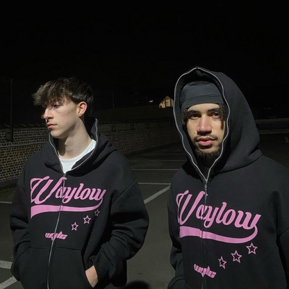 flowersverse Y2K Fashion Symbol print Harajuku Loose Casual Zipper Hoodie man Cardigan Sweatshirt oversized High Streetwear hiphop Warm Tops