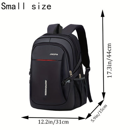 1pc Large Capacity Casual Outdoor Travel Backpack - Durable Nylon Material, Contrast Sequin Details, Lightweight, Adjustable Strap, Polyester Lining, Perfect for Daily Commute and School Use