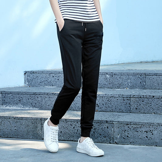 flowersverse Casual Pants Women's Clothing  Spring Korean Style Fashionable Versatile Slimming Tapered Sweatpants Harem Sports Pants Women's Trousers