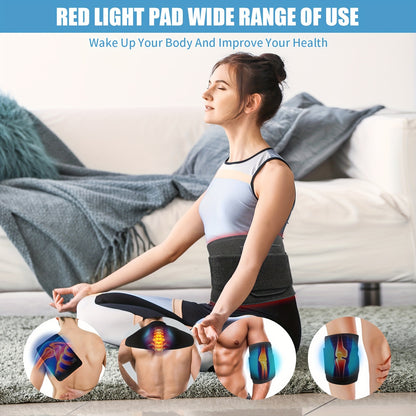 Therapeutic Red Light Infrared Wrap - Relieves Body Pain, Boosts Energy Recovery, and Soothes Back, Waist, Shoulder, Knee, and Feet with Timer - Ideal Gift for Fast Relief