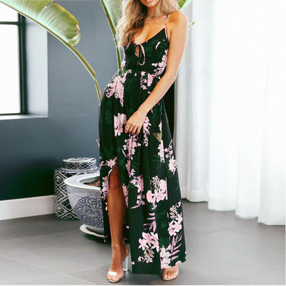 FLOWERSVERSE 2025 New new sexy long dress printed pendulum Popular trade hot mai women's clothing Simia manufacturer dress