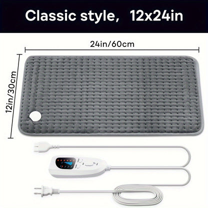 Extra Large Electric Heating Pad for Pain Relief - 6 Heat Levels, 4 Timer Settings, Auto-Off After 2 Hours, Machine Washable, Moist/Dry Heat Relax for Back, Neck, Shoulders, Belly, Waist, Knees & Legs