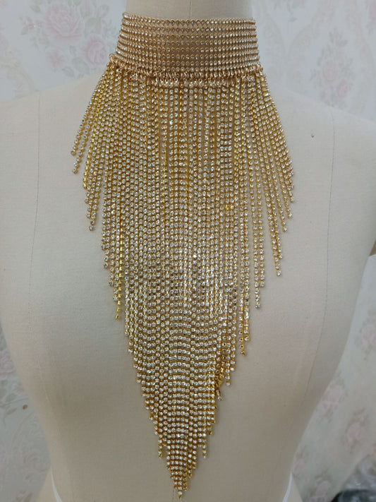 2025 fashion neck chain Popular trade supply flash diamond collarbone necklace fringed chain sexy bar nightclub party accessories woman