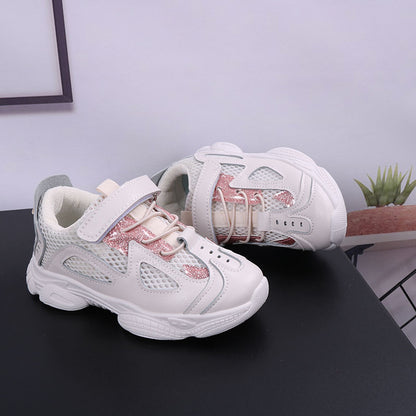 flowersverse Children's Sneaker Spring New Children's Shoes Wholesale Medium and Large Children's Mesh Breathable Casual Shoes Student Running Shoes