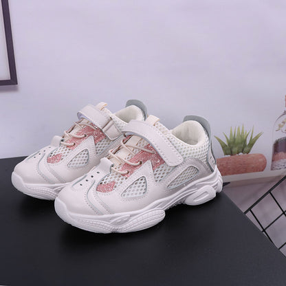 flowersverse Children's Sneaker Spring New Children's Shoes Wholesale Medium and Large Children's Mesh Breathable Casual Shoes Student Running Shoes