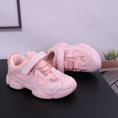 flowersverse Children's Sneaker Spring New Children's Shoes Wholesale Medium and Large Children's Mesh Breathable Casual Shoes Student Running Shoes