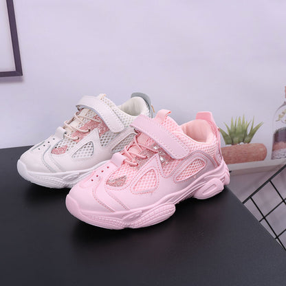 flowersverse Children's Sneaker Spring New Children's Shoes Wholesale Medium and Large Children's Mesh Breathable Casual Shoes Student Running Shoes