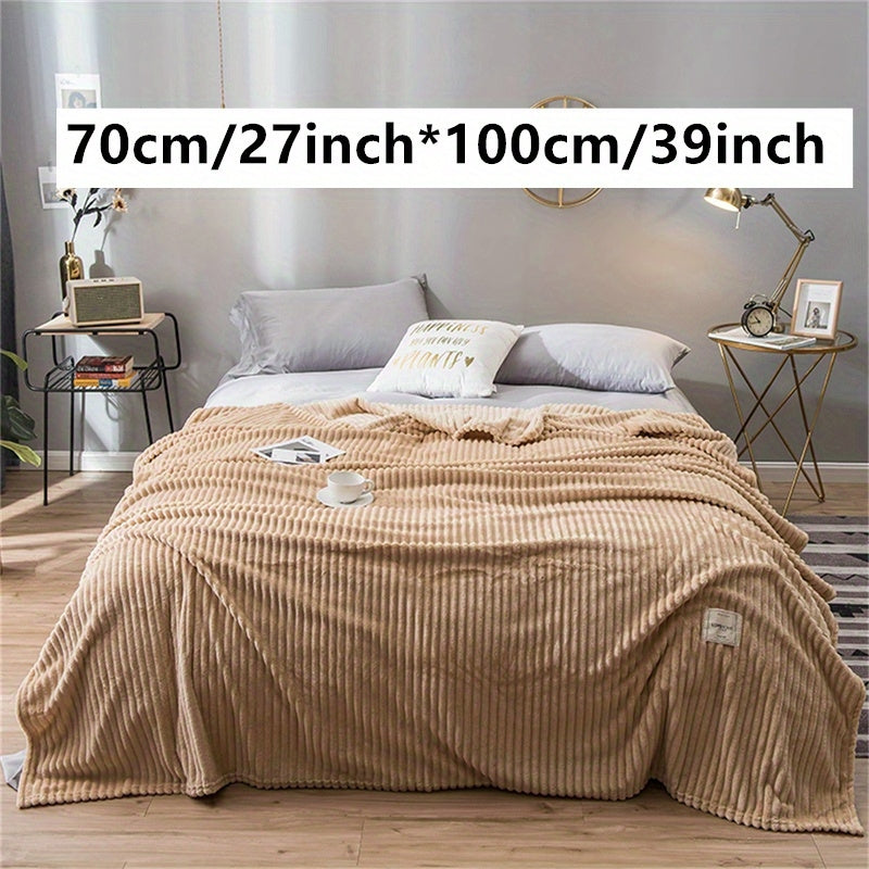 1pc Ultra-Soft Plush Imitation Rabbit Fur Throw Blanket - Warm, Cozy, and Soothing for Couch, Bed, and Sofa - Perfect for Snuggling Up on Chilly Nights