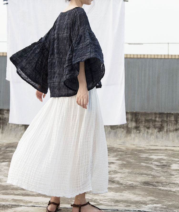 simple design, white texture, natural wrinkle, elegant skirt