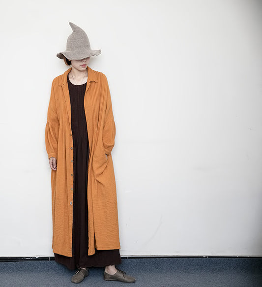 new design cotton and linen loose and comfortable personalized versatile organ pleated cardigan jacket