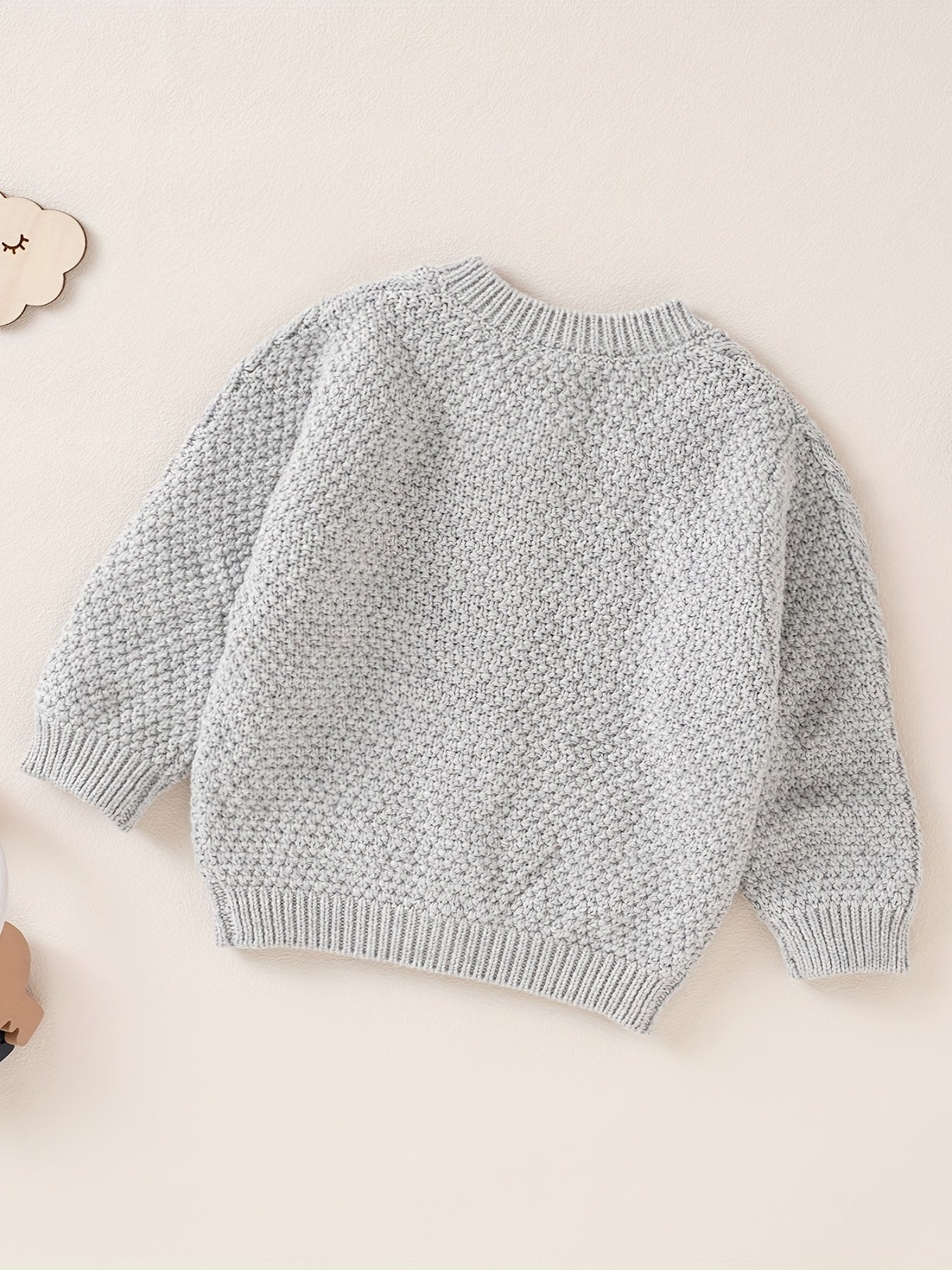 Cozy Knit Cardigan Sweater - Soft Solid Color, Single Breasted, Long Sleeve, Winter Warmth, Toddler Friendly, Unisex Design for Boys and Girls, Perfect for Casual Daily Wear or Special Occasions