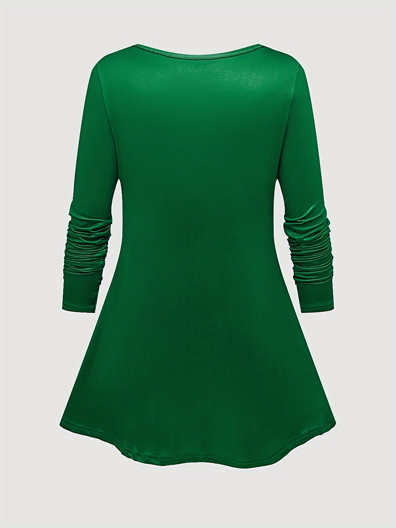 Christmas Elf Themed Women's Casual Polyester Knit Sweater Set with Long Sleeve Top and Pants - Festive Holiday Outfit for All Seasons