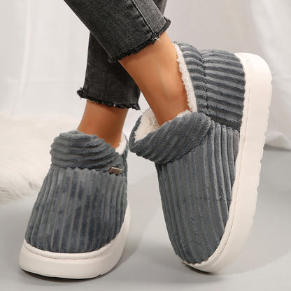 Cozy Fuzzy House Slippers for Women - Soft, Warm, and Elegant Cotton Slippers with Anti-Slip Soles for Indoor Wear - Perfect for Cold Winter Days, Relaxation, and Lounging Around the House