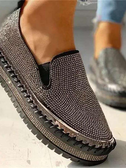 Rhinestone Decor Surface Casual Sneakers