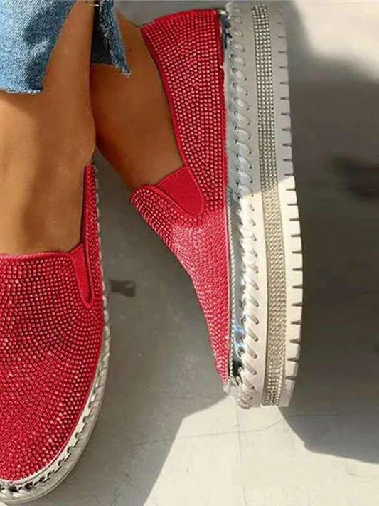 Rhinestone Decor Surface Casual Sneakers