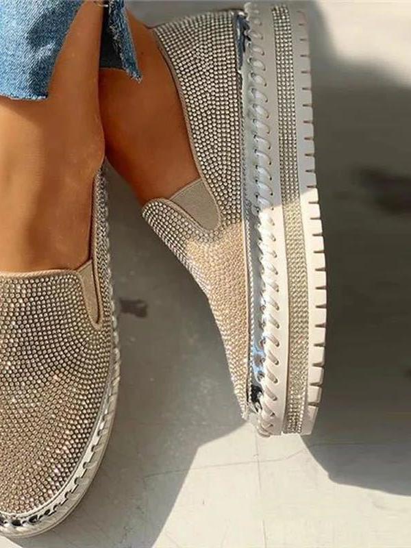 Rhinestone Decor Surface Casual Sneakers