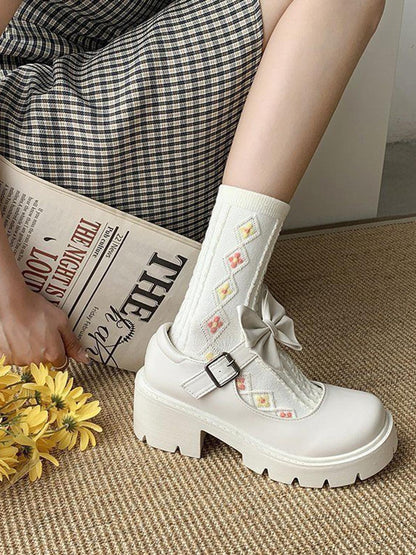 Chunky Bottom Cingulum Mary Jane Sandals