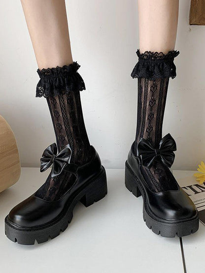 Chunky Bottom Cingulum Mary Jane Sandals